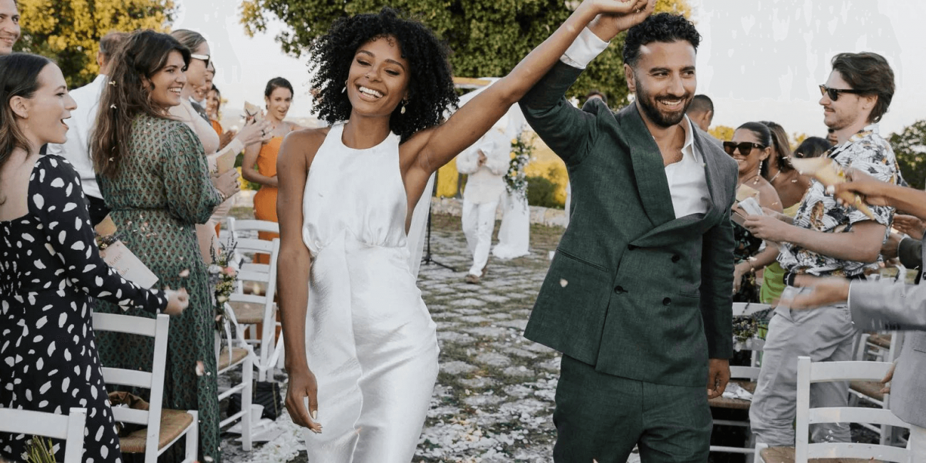 Puliga wedding naturally curly bride