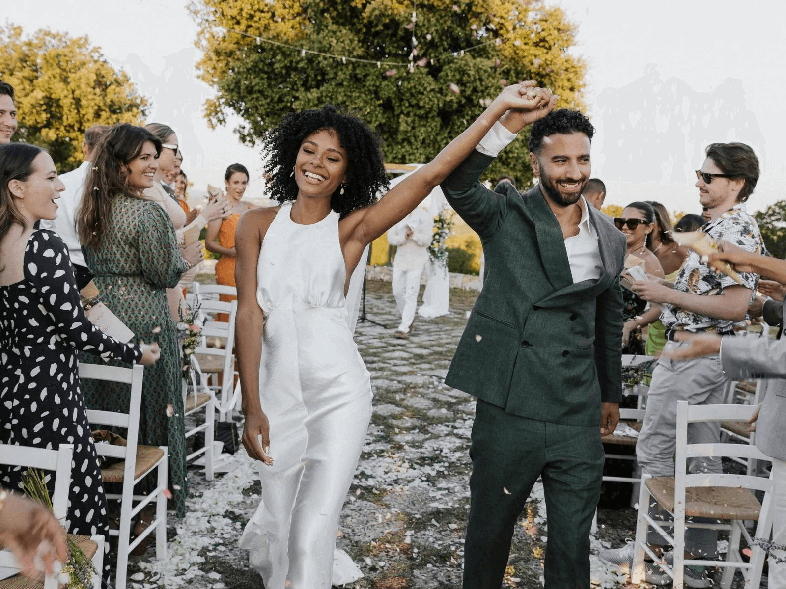 Puliga wedding naturally curly bride
