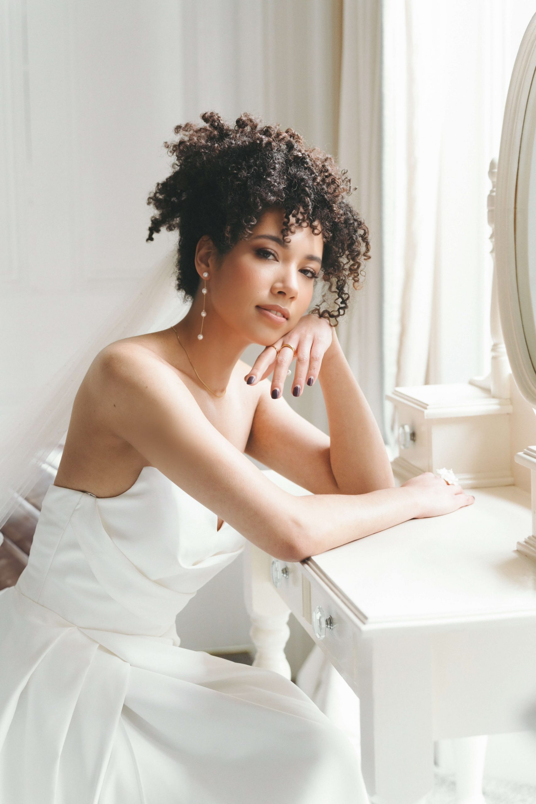 Curly wedding hair type 3c curls