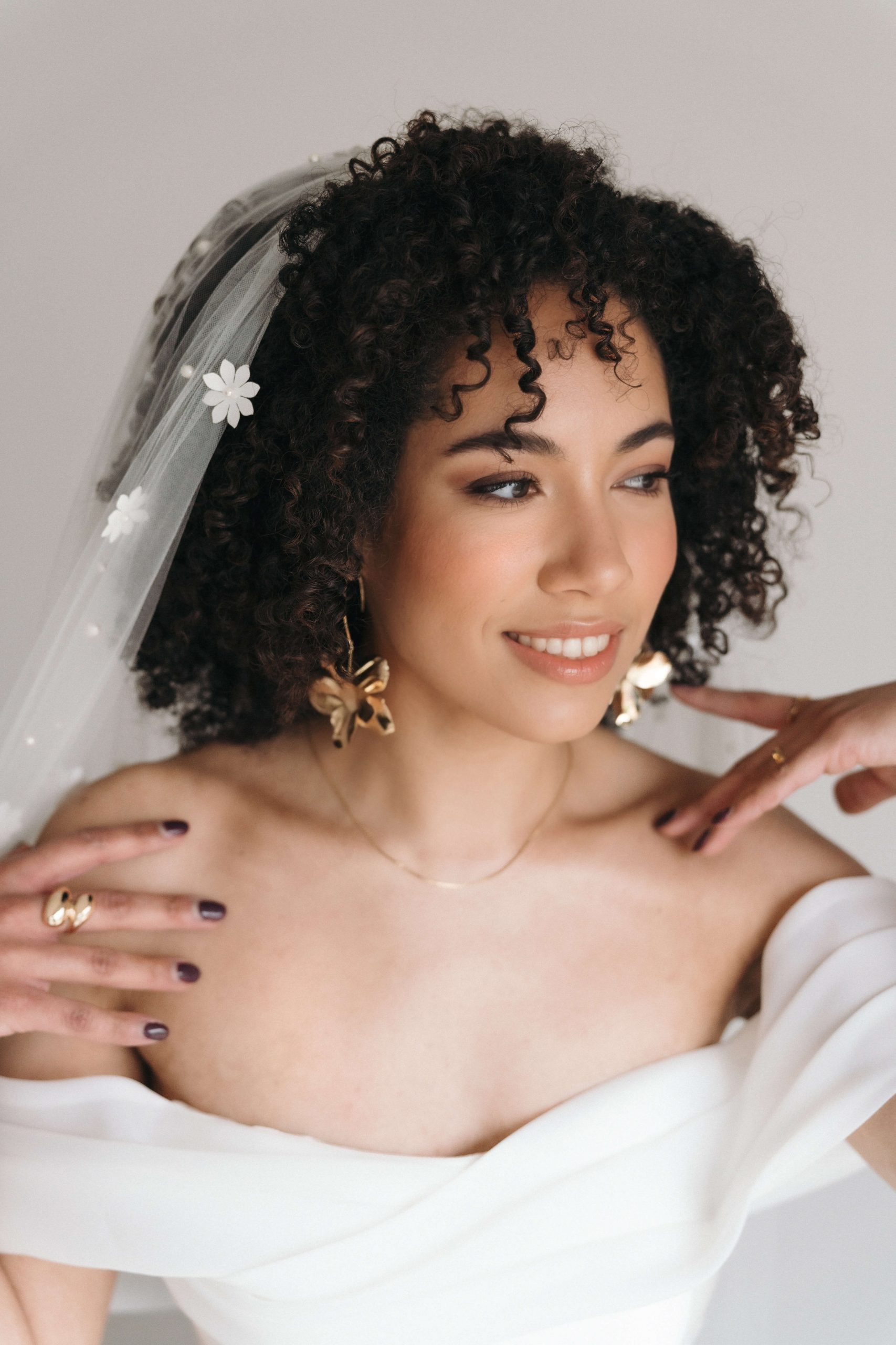 Curly bride type 3c curls