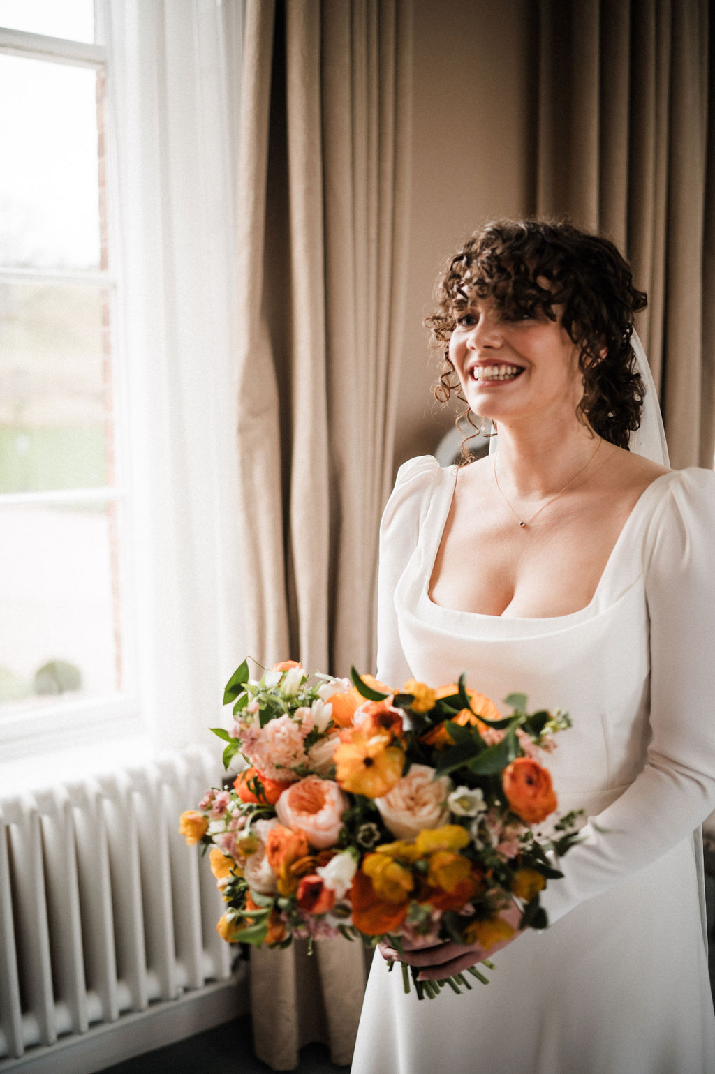 Hawkstone hall Shropshire hairstylist curly bride